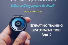 Estimating time to develop training – Part 2